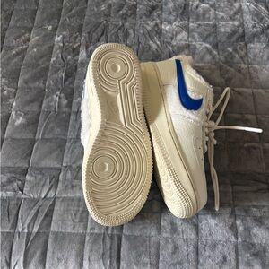 Women's White and Blue Sneakers